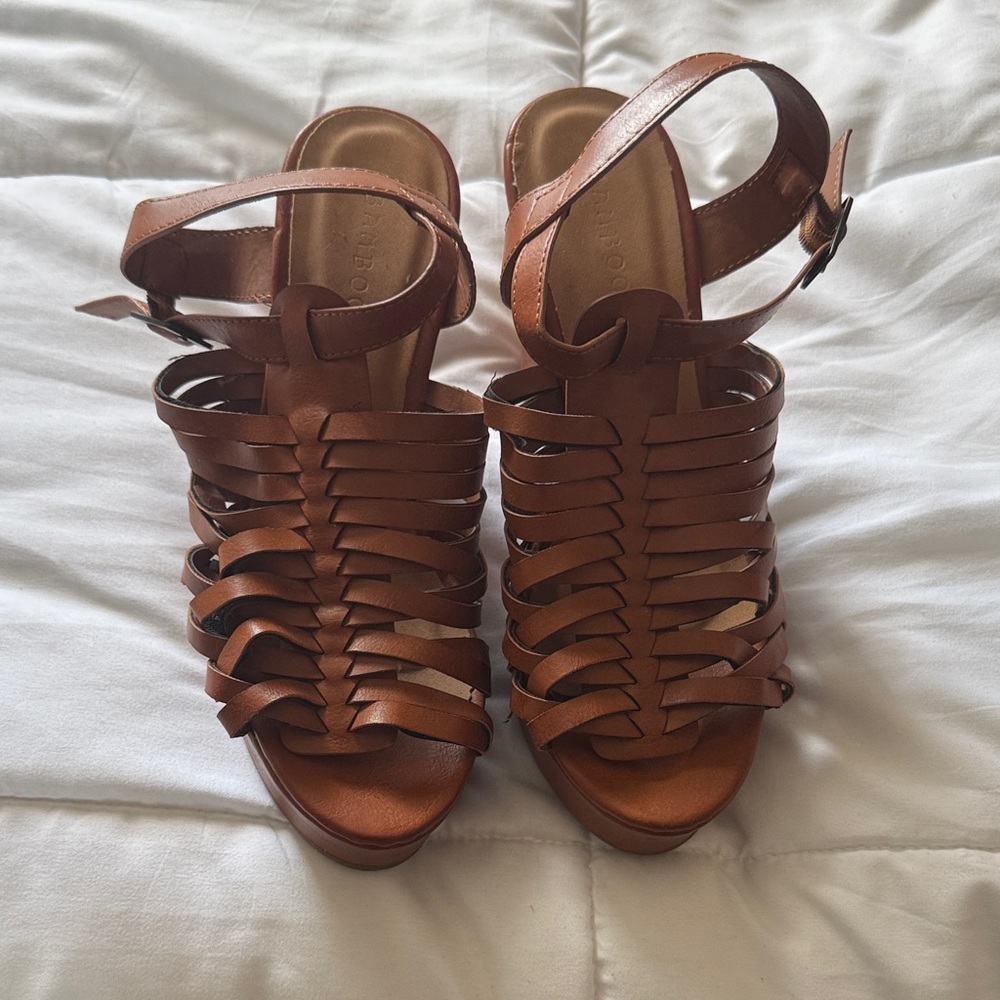 Brown Strappy wedges